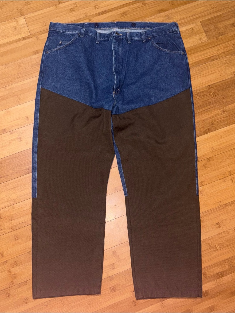Vintage Wrangler Pro Gear Brush Guard Hunting Jeans Mens 46x30 Upland Pants Y2K